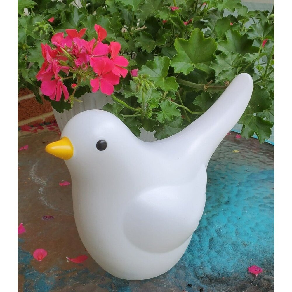 White Bird Watering Can Plastic Dove Garden Seedling Flowers Novelty Gift